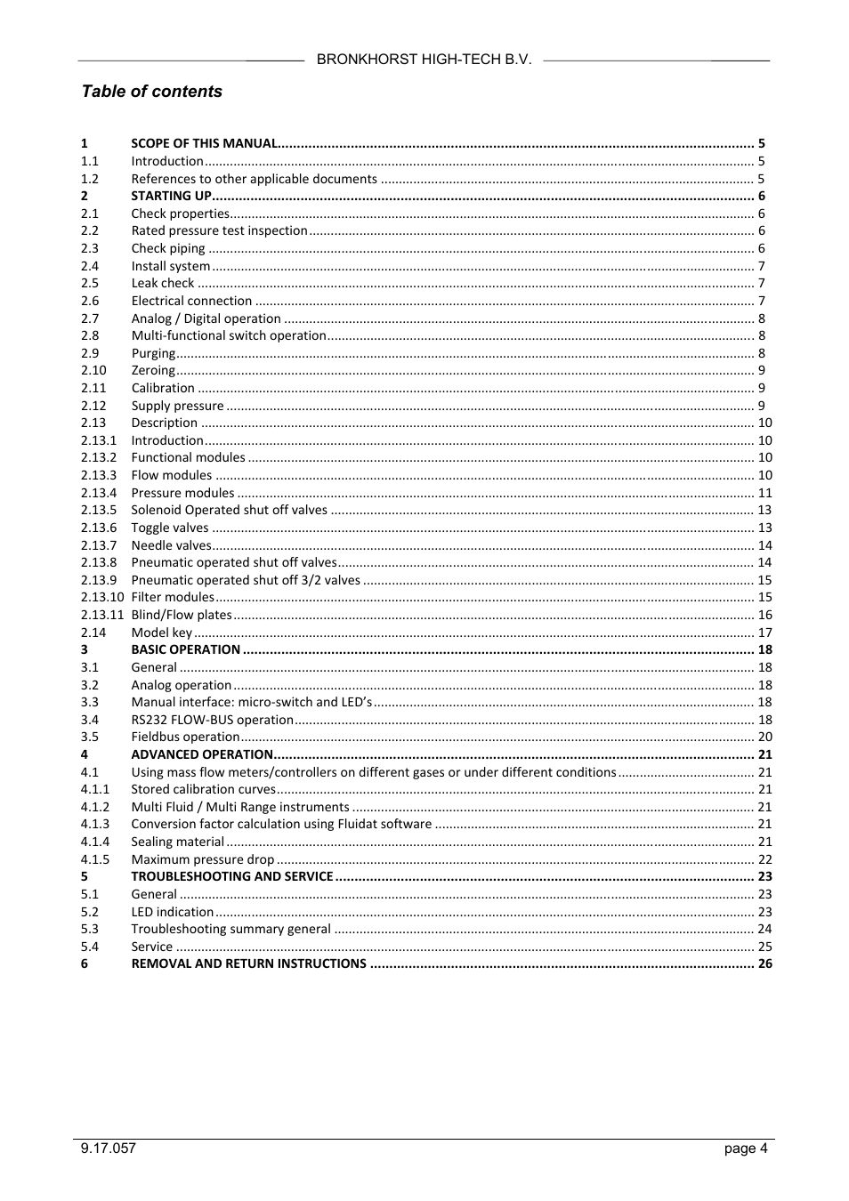 Bronkhorst FLOW-SMS Series User Manual | Page 4 / 26