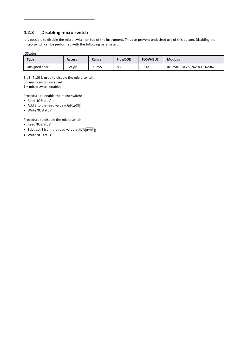 3 disabling micro switch, Disabling micro switch | Bronkhorst LIQUI-FLOW mini (from 01-07-2013) User Manual | Page 25 / 29