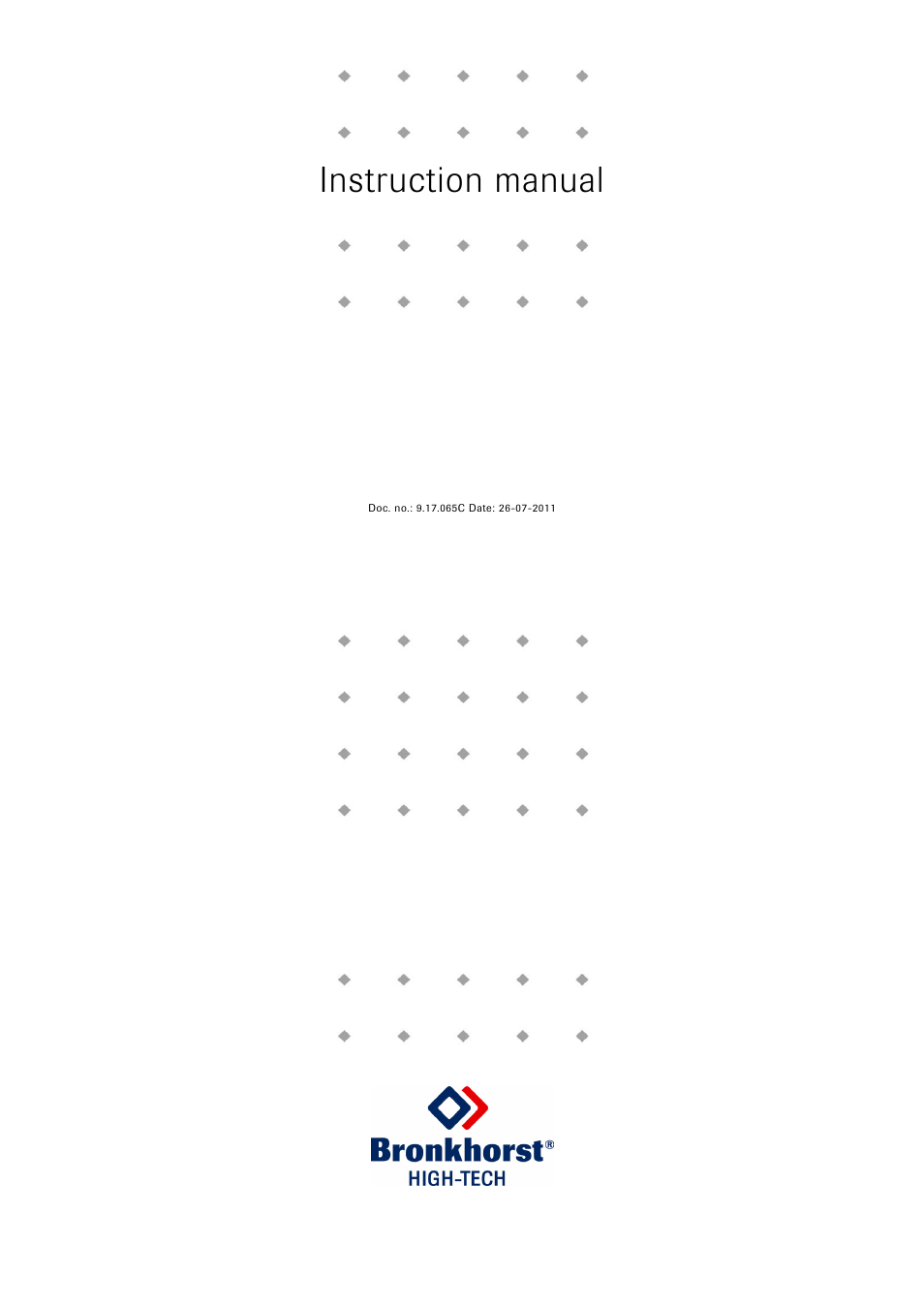 Bronkhorst LIQUI-FLOW mini (till 01-07-2013) User Manual | 21 pages