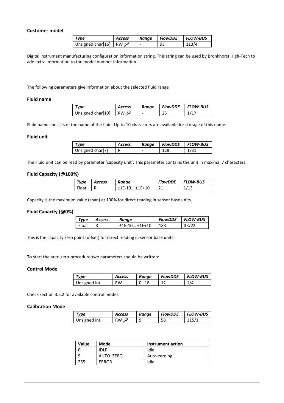 3 fluid information, 4 auto zeroing | Bronkhorst LIQUI-FLOW mini (till 01-07-2013) User Manual | Page 16 / 21