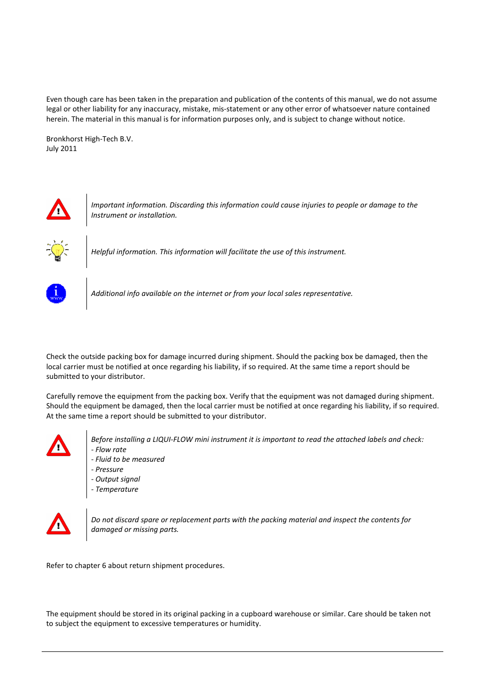 Bronkhorst LIQUI-FLOW mini (till 01-07-2013) User Manual | Page 2 / 21
