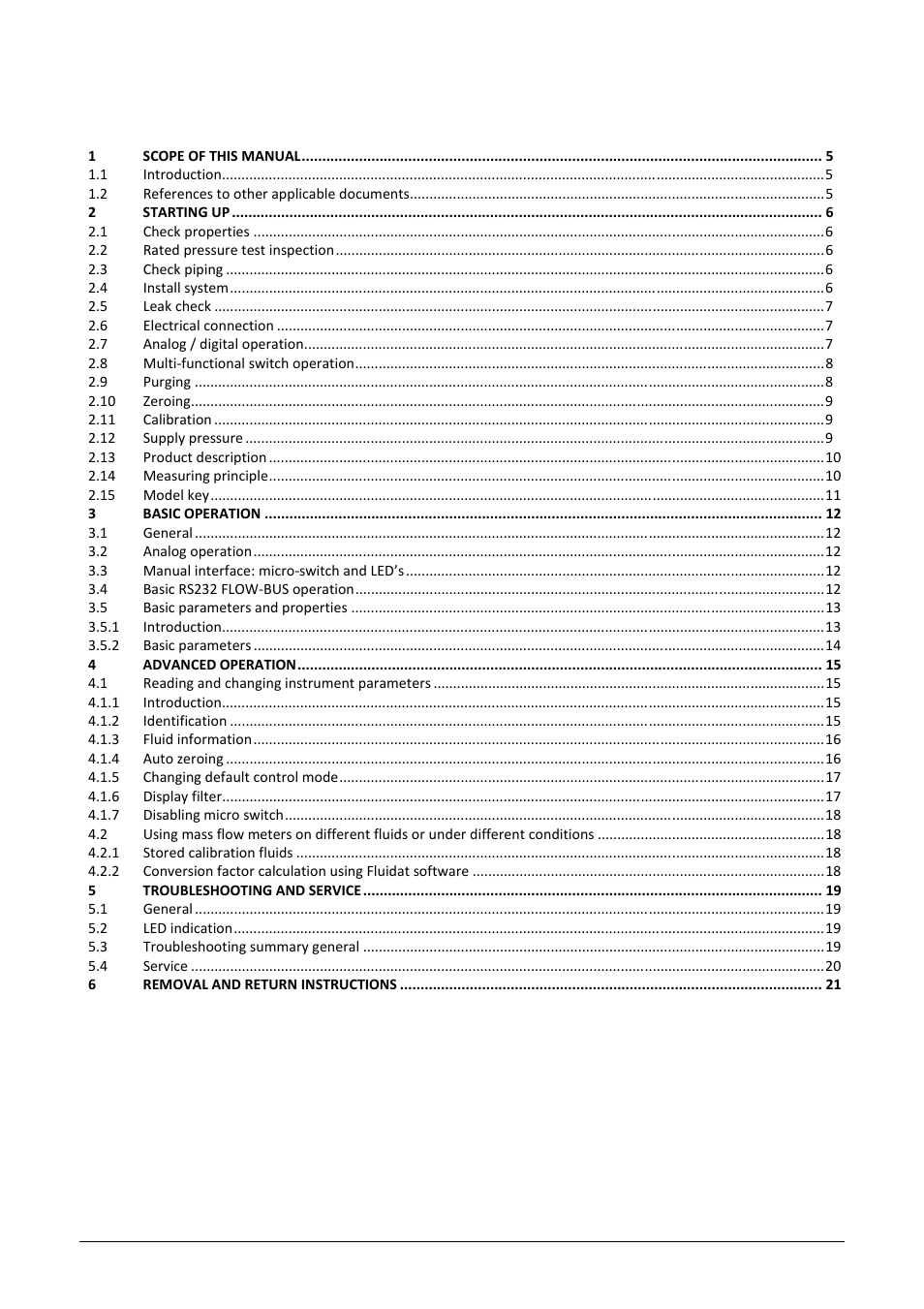 Bronkhorst LIQUI-FLOW mini (till 01-07-2013) User Manual | Page 4 / 21