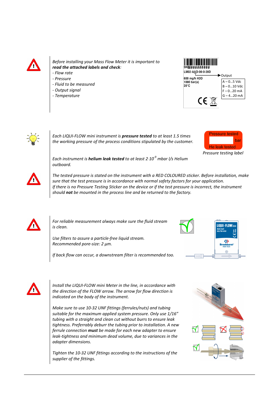 2 starting up | Bronkhorst LIQUI-FLOW mini (till 01-07-2013) User Manual | Page 6 / 21