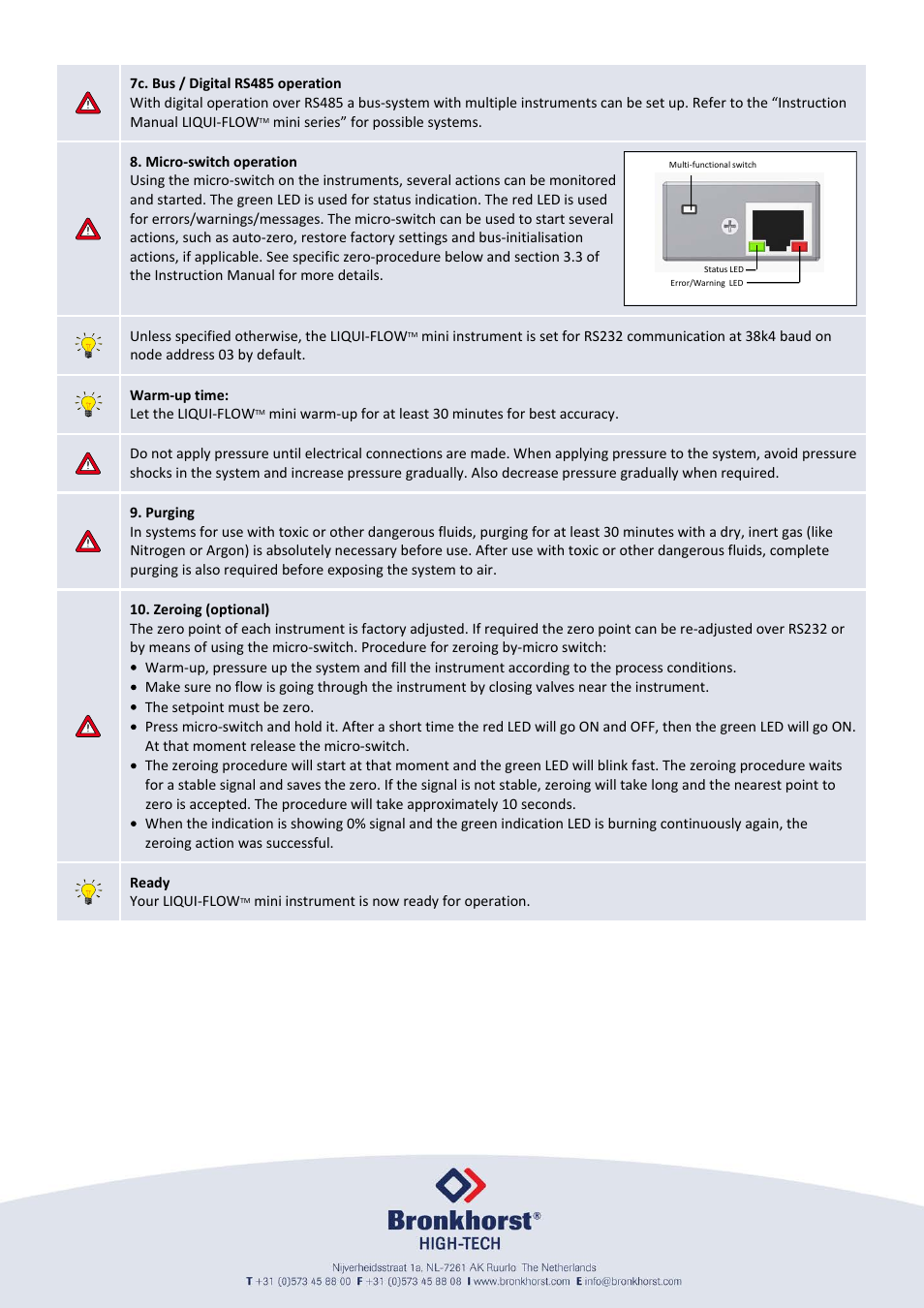 Bronkhorst LIQUI-FLOW mini Quick Start User Manual | Page 4 / 4