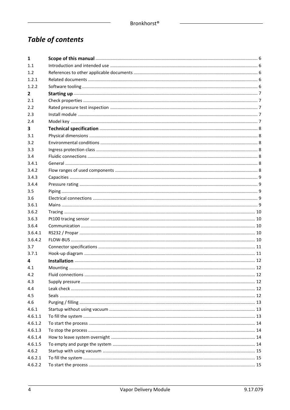 Bronkhorst Vapor Delivery Module User Manual | Page 4 / 24
