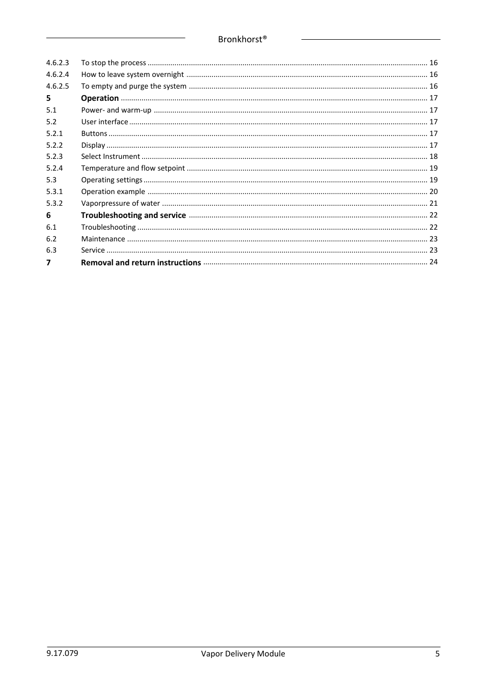 Bronkhorst Vapor Delivery Module User Manual | Page 5 / 24