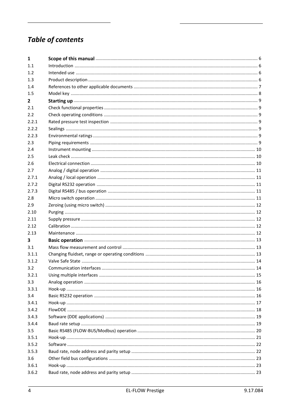 Bronkhorst EL-FLOW Prestige User Manual | Page 4 / 49