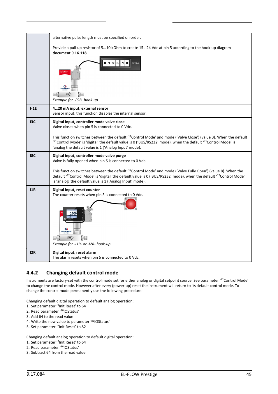 Changing default control mode, 2 changing default control mode | Bronkhorst EL-FLOW Prestige User Manual | Page 45 / 49