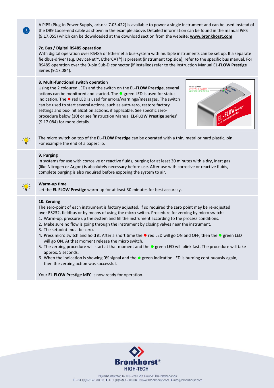 Bronkhorst EL-FLOW Prestige Quick Start User Manual | Page 4 / 4