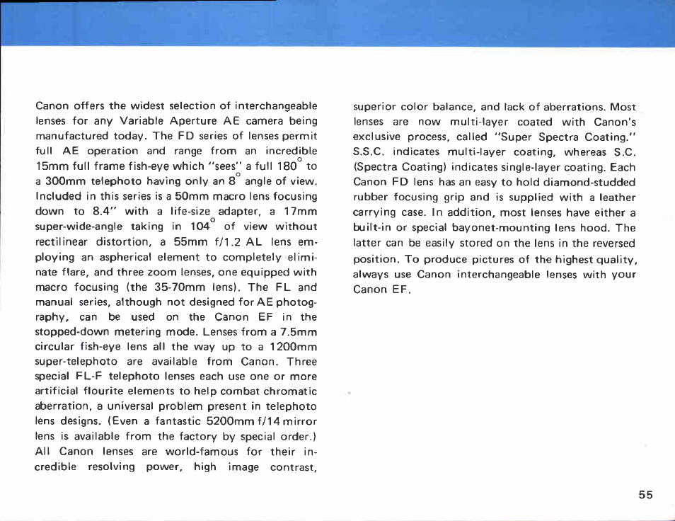 Locking-in an exposure reading, Basic operation | Canon EF User Manual | Page 55 / 114