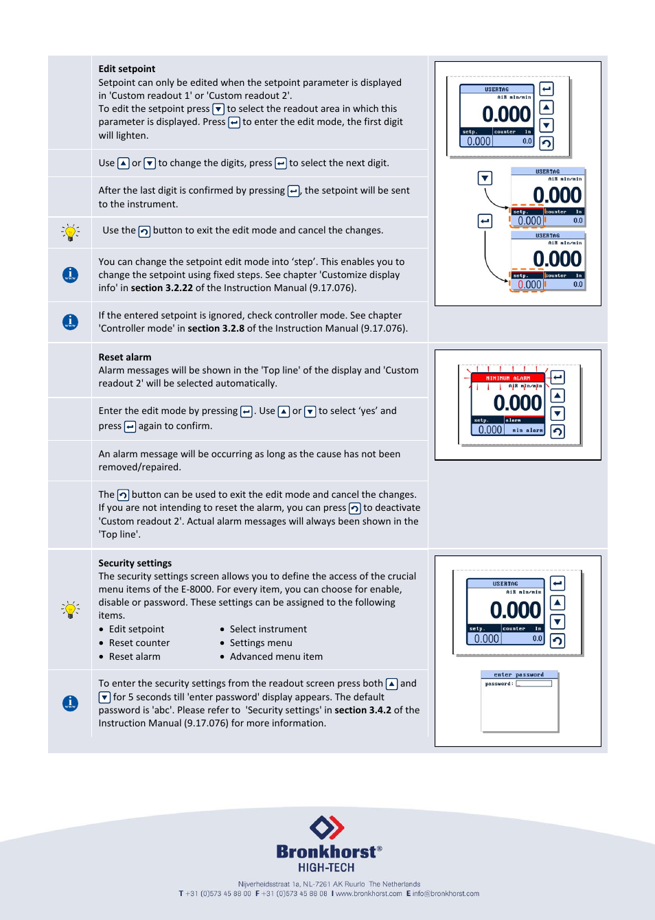 Bronkhorst E-8000 Quick Start User Manual | Page 4 / 4