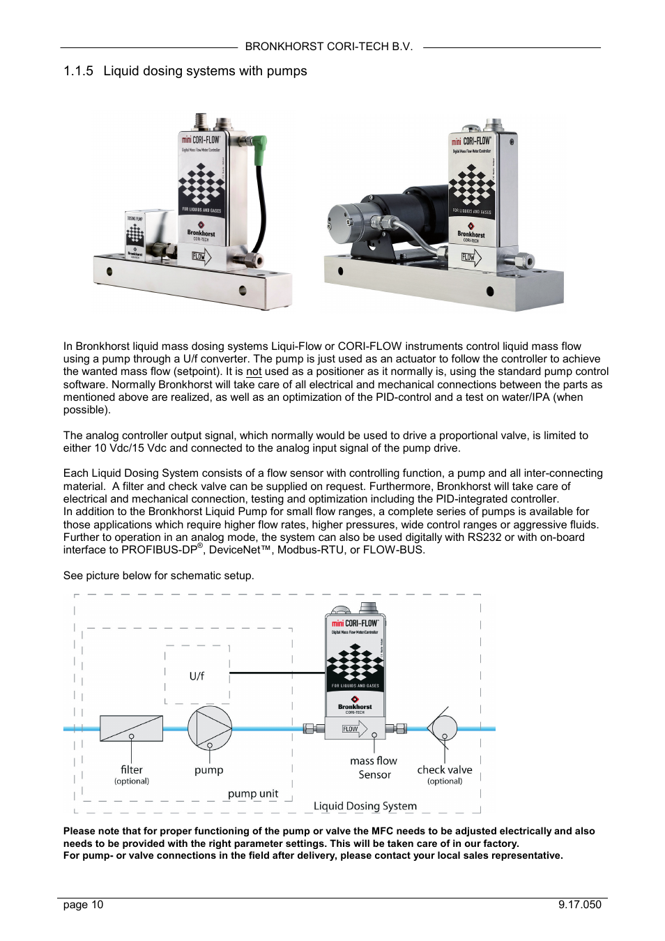 Liquid dosing systems with pumps, 5 liquid dosing systems with pumps | Bronkhorst Mini CORI-FLOW User Manual | Page 10 / 36