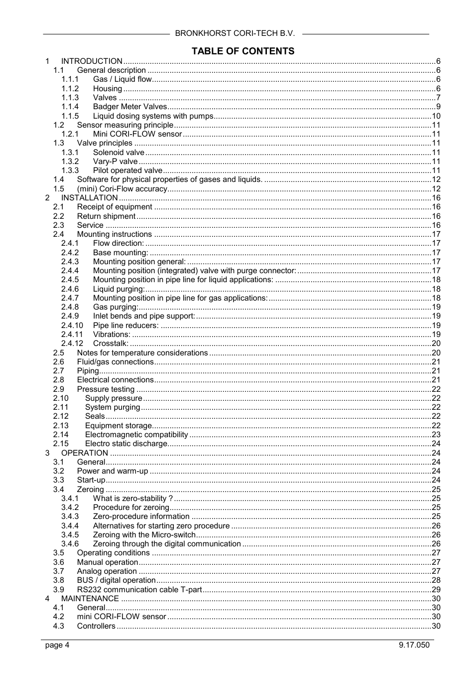 Bronkhorst Mini CORI-FLOW User Manual | Page 4 / 36