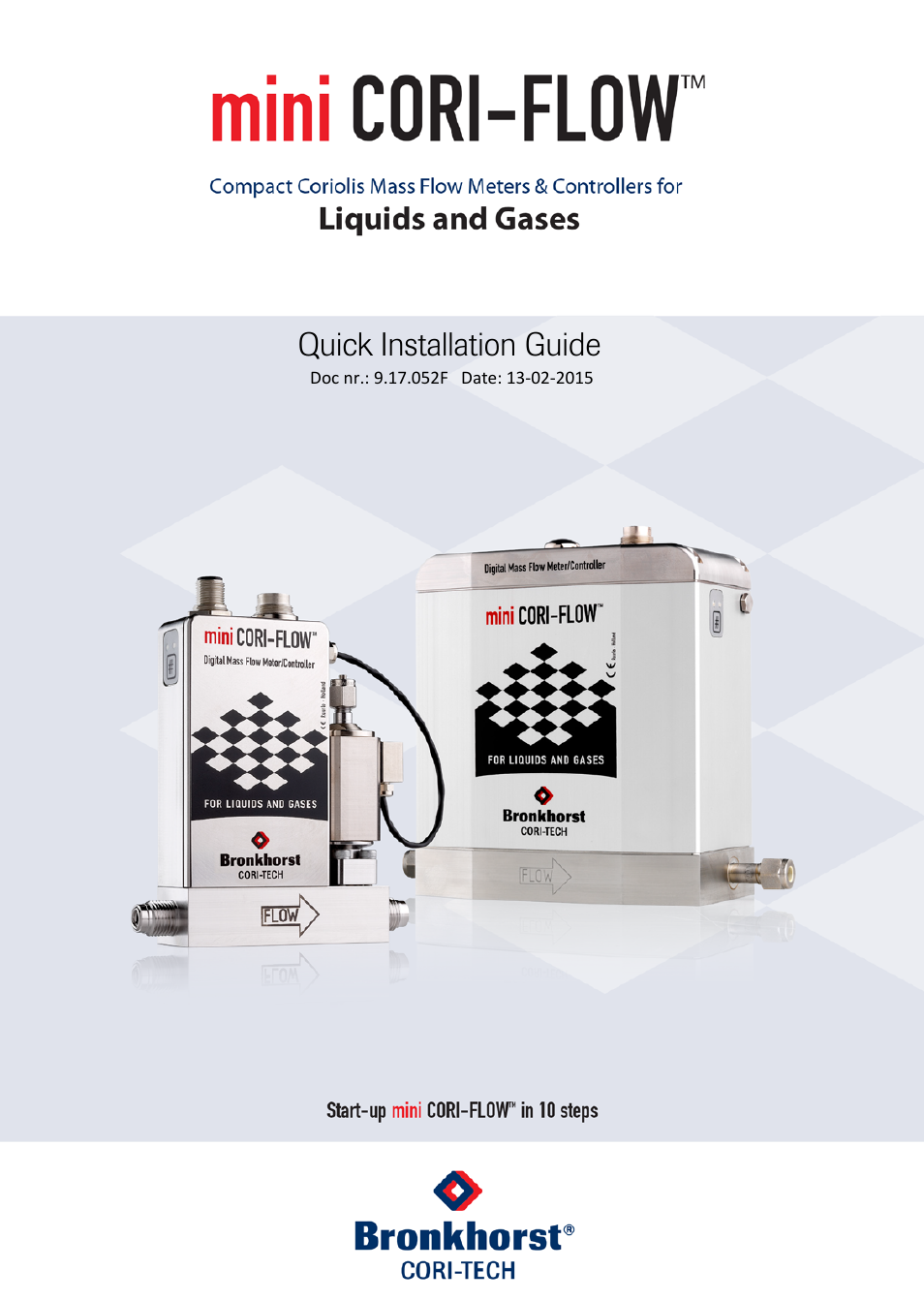 Bronkhorst Mini CORI-FLOW Quick Start User Manual | 6 pages