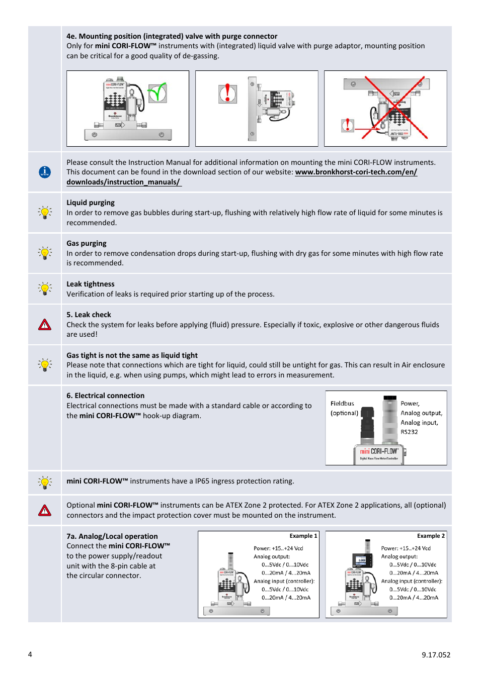 Bronkhorst Mini CORI-FLOW Quick Start User Manual | Page 4 / 6
