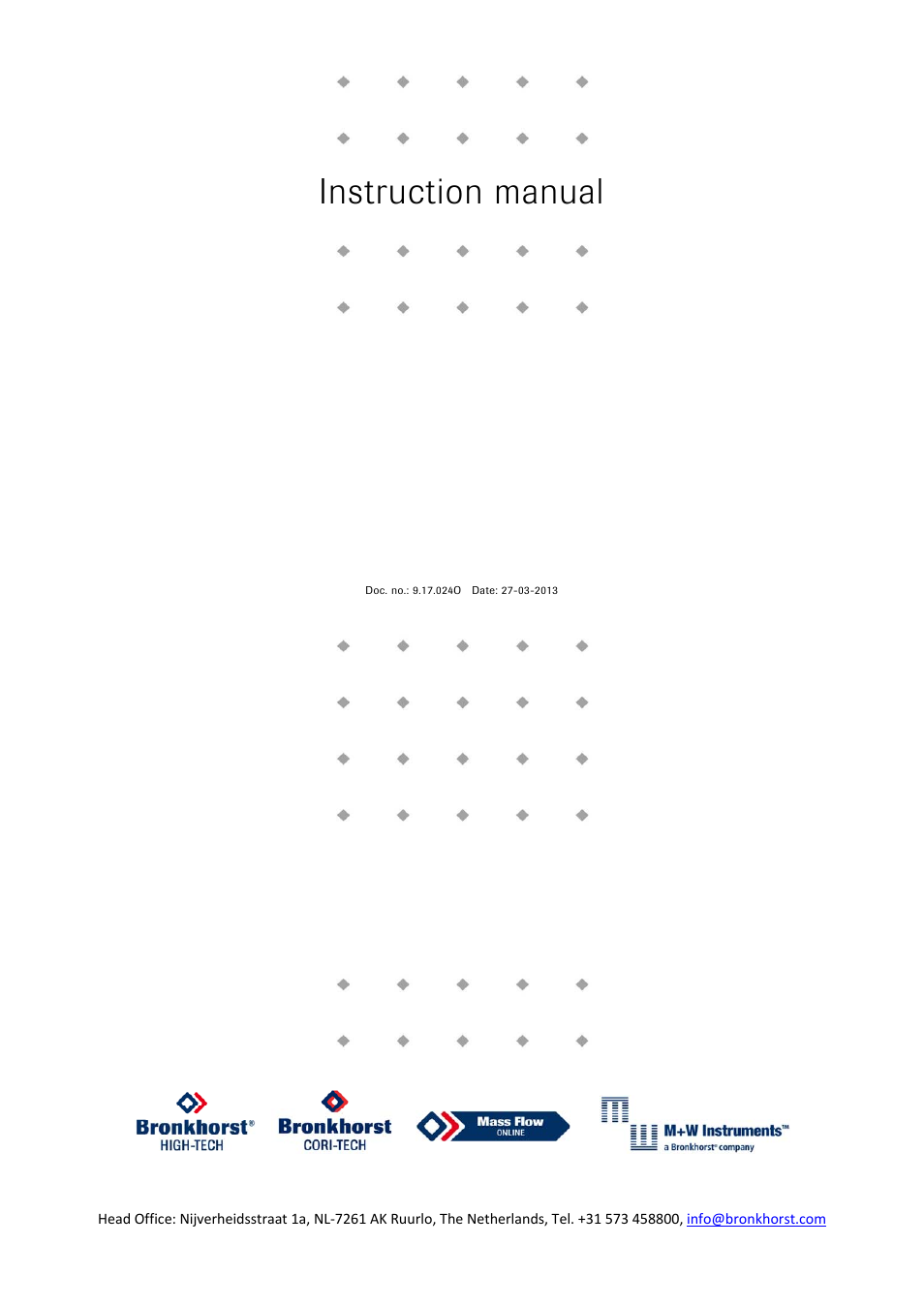 Bronkhorst FLOW-BUS interface User Manual | 26 pages