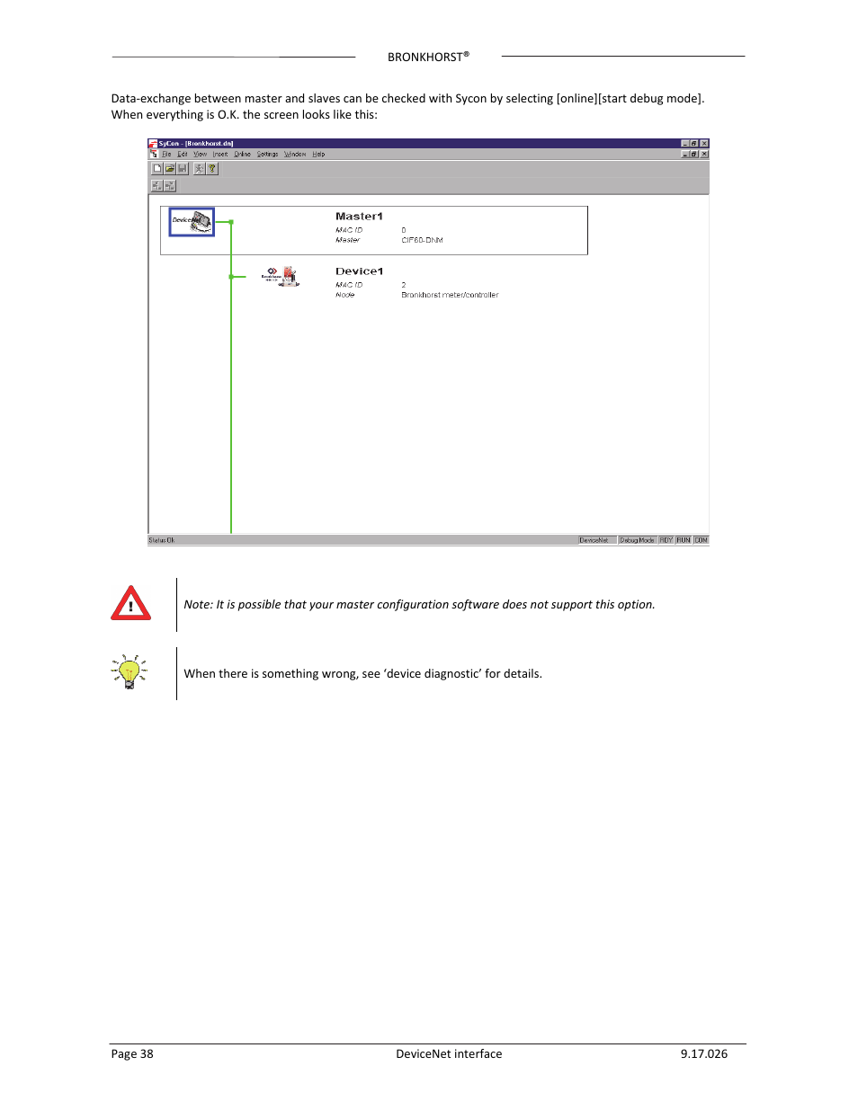 Bronkhorst DeviceNet slave interface User Manual | Page 38 / 43