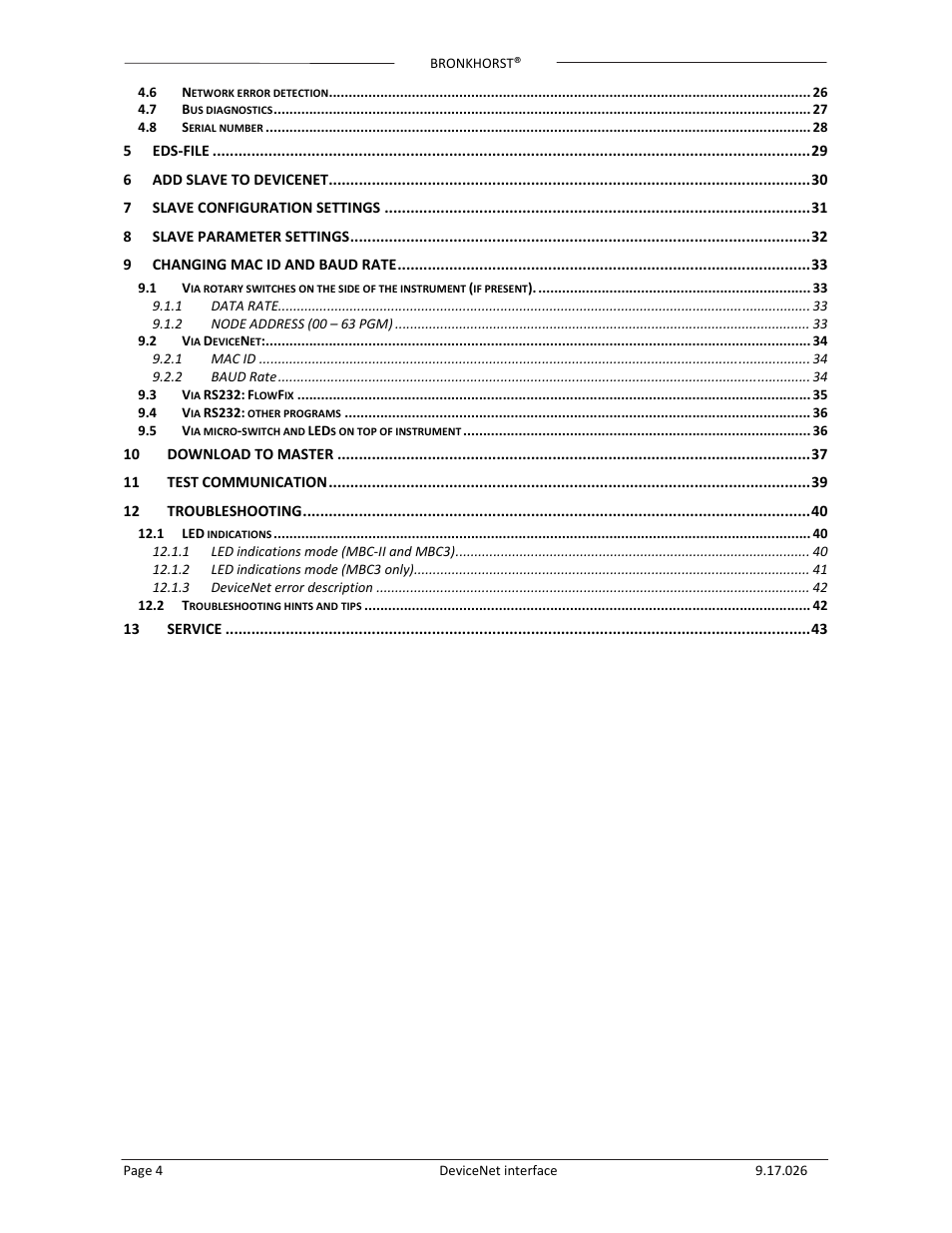 Bronkhorst DeviceNet slave interface User Manual | Page 4 / 43