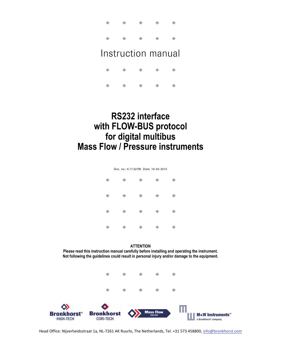 Bronkhorst RS232 interface User Manual | 42 pages