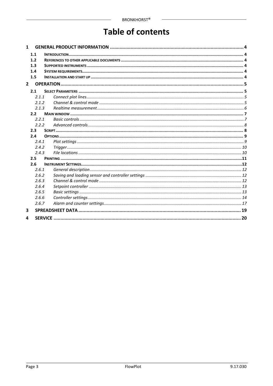 Bronkhorst FlowPlot User Manual | Page 3 / 20