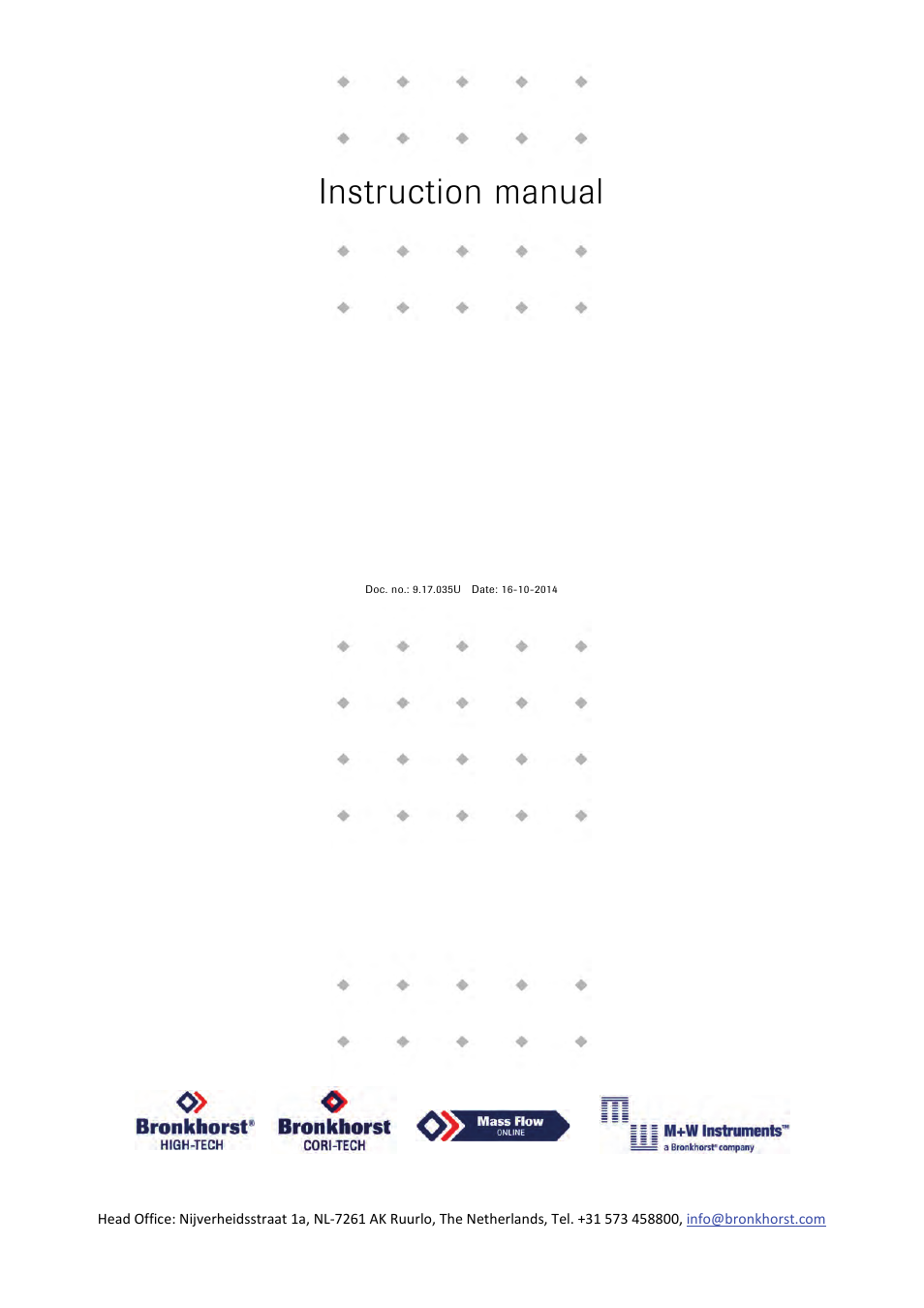 Bronkhorst Modbus slave interface User Manual | 23 pages