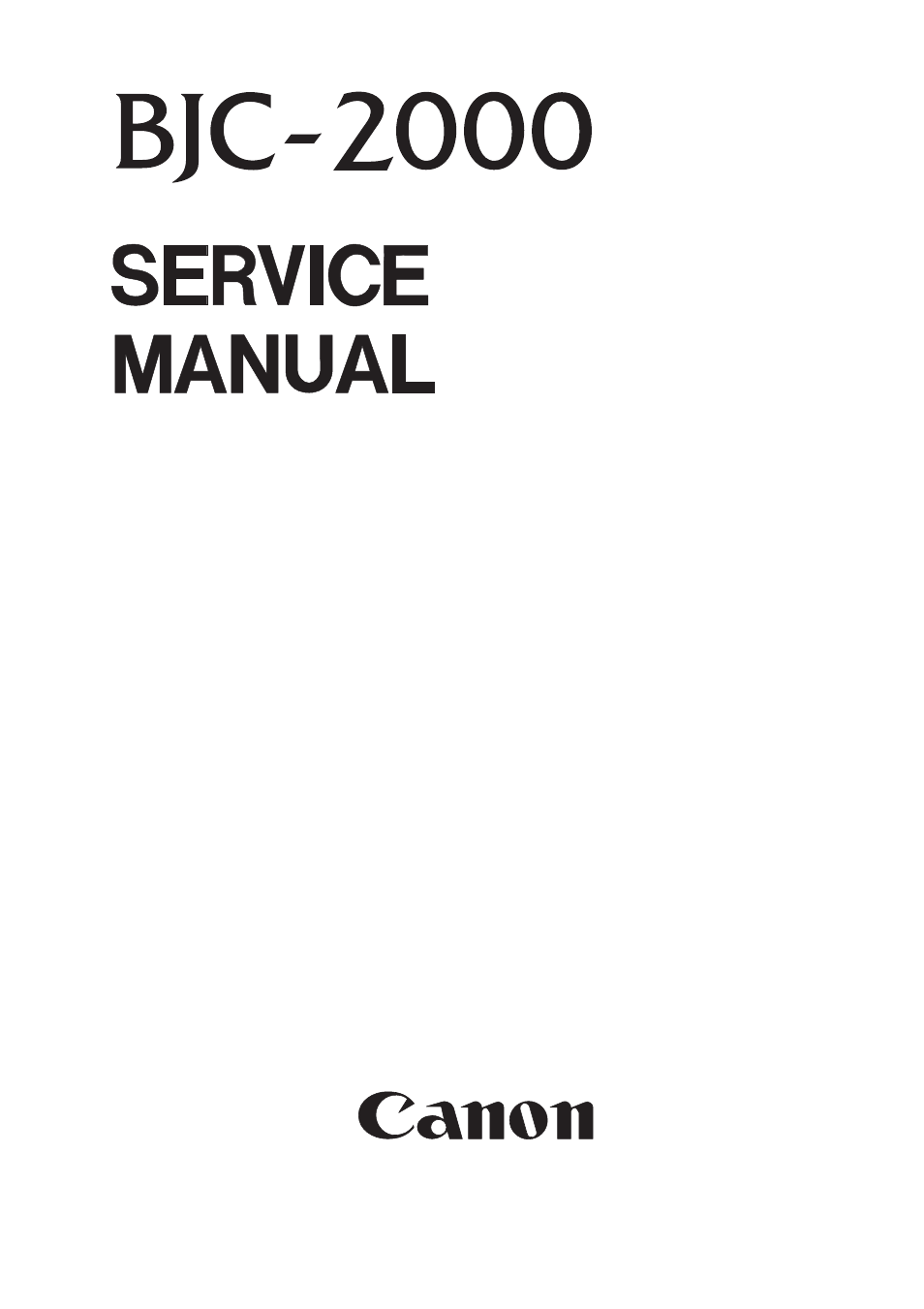 Canon BJC 2000 User Manual | 11 pages
