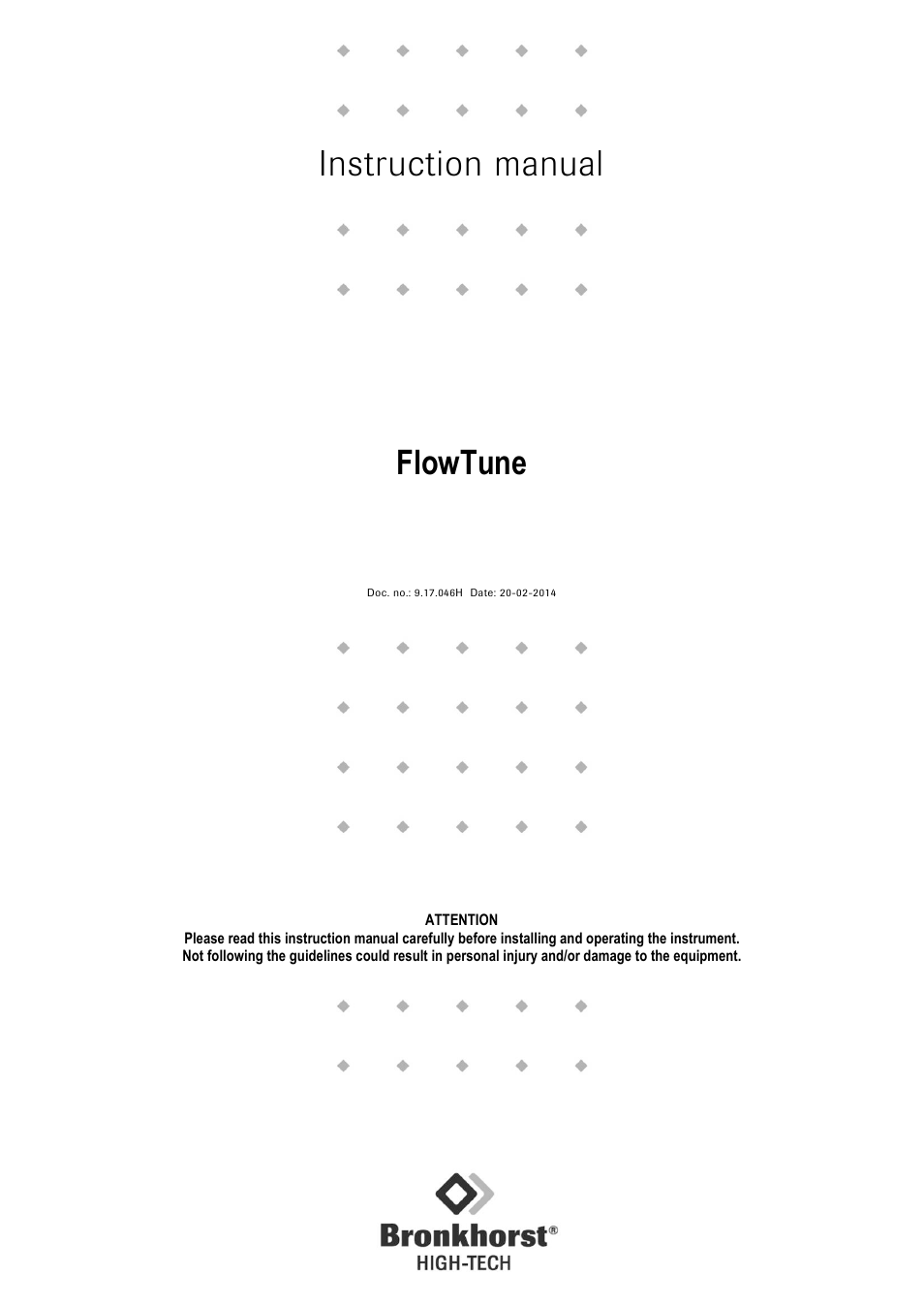 Bronkhorst FlowTune User Manual | 11 pages