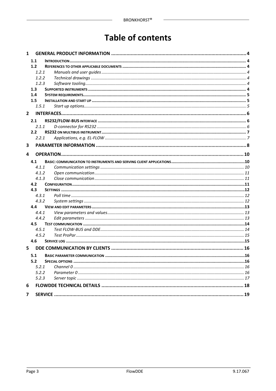 Bronkhorst FlowDDE User Manual | Page 3 / 19