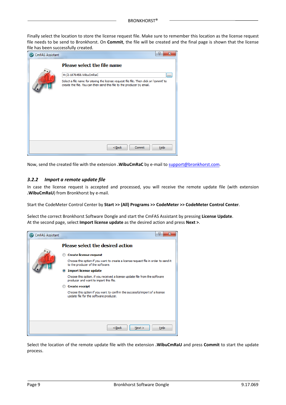 2 import a remote update file, Import a remote update file | Bronkhorst Bronkhorst User Manual | Page 9 / 12