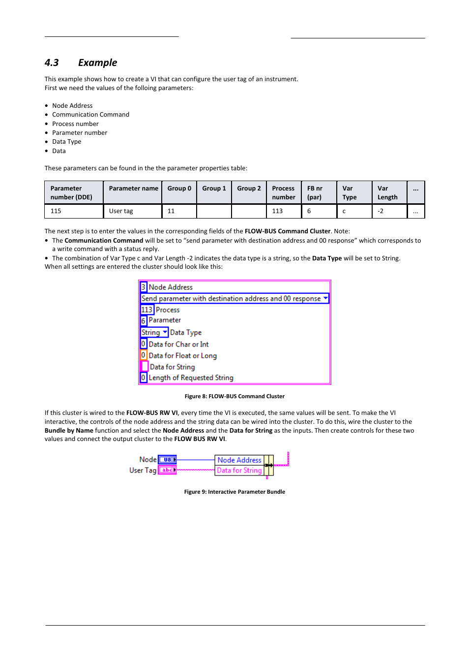 Example, 3 example | Bronkhorst FLOW-BUS LabVIEW Driver User Manual | Page 13 / 15