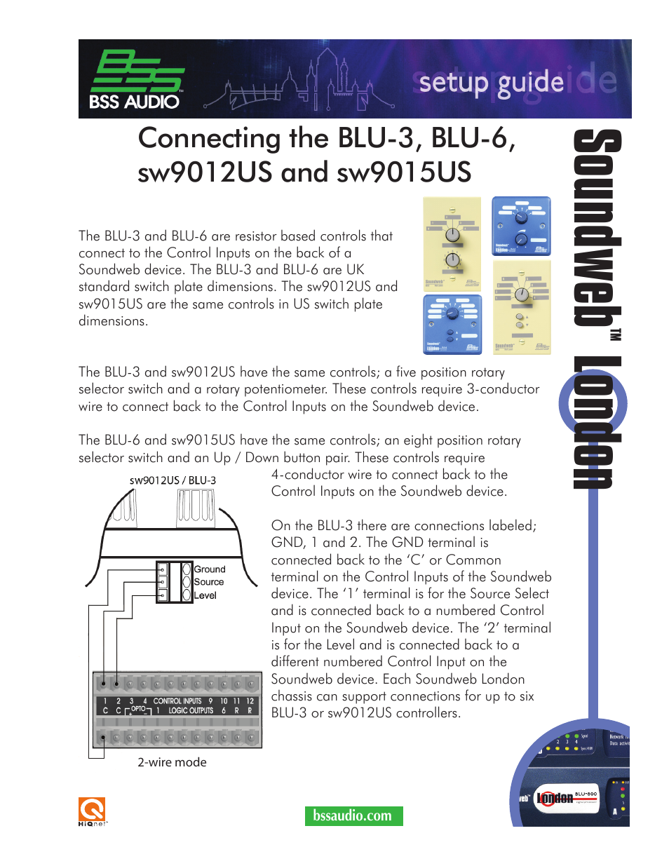 BSS Audio 9012US Install Guide User Manual | 2 pages