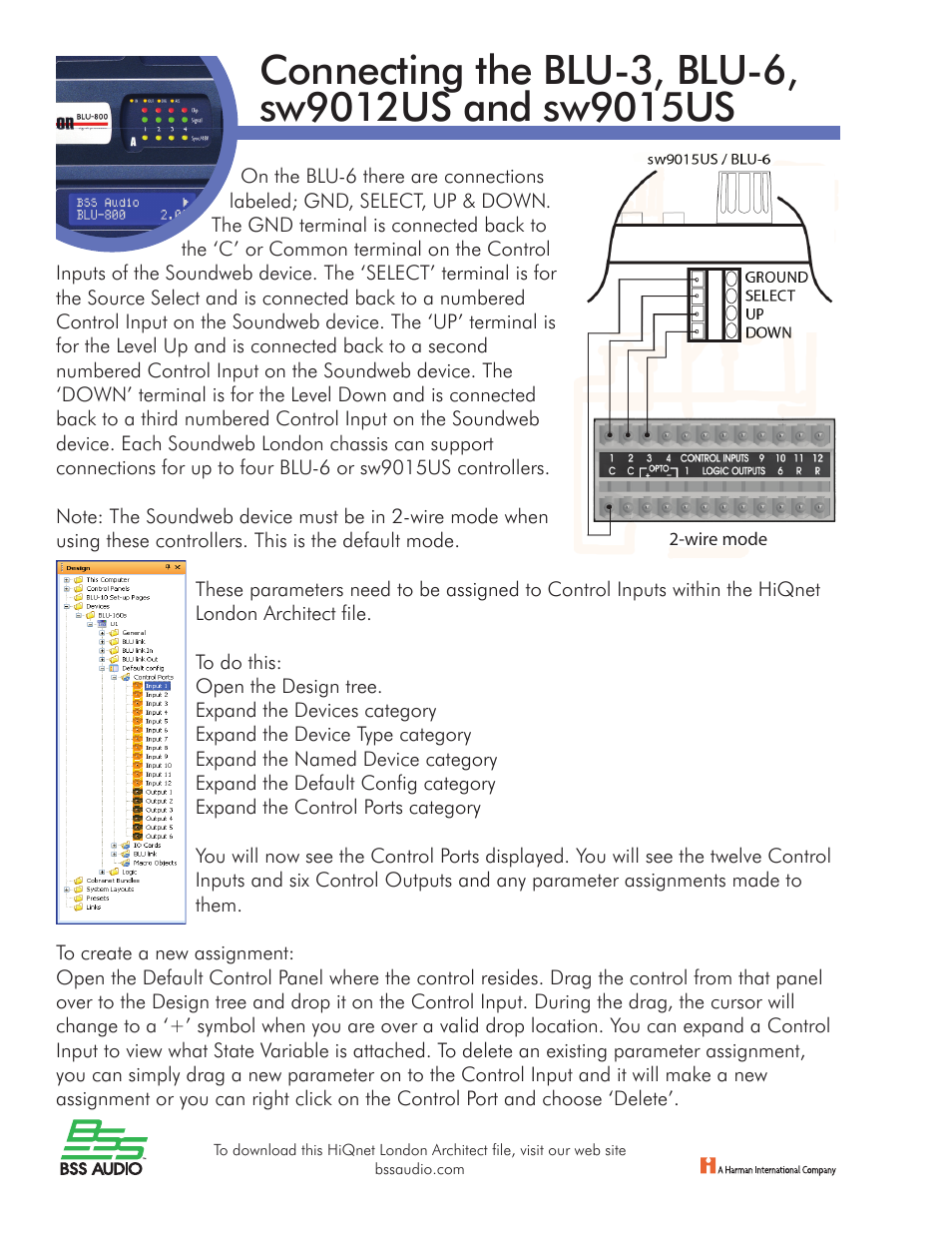 Setup guide - connecting the blu-3 & blu-6_2.pdf | BSS Audio 9012US Install Guide User Manual | Page 2 / 2