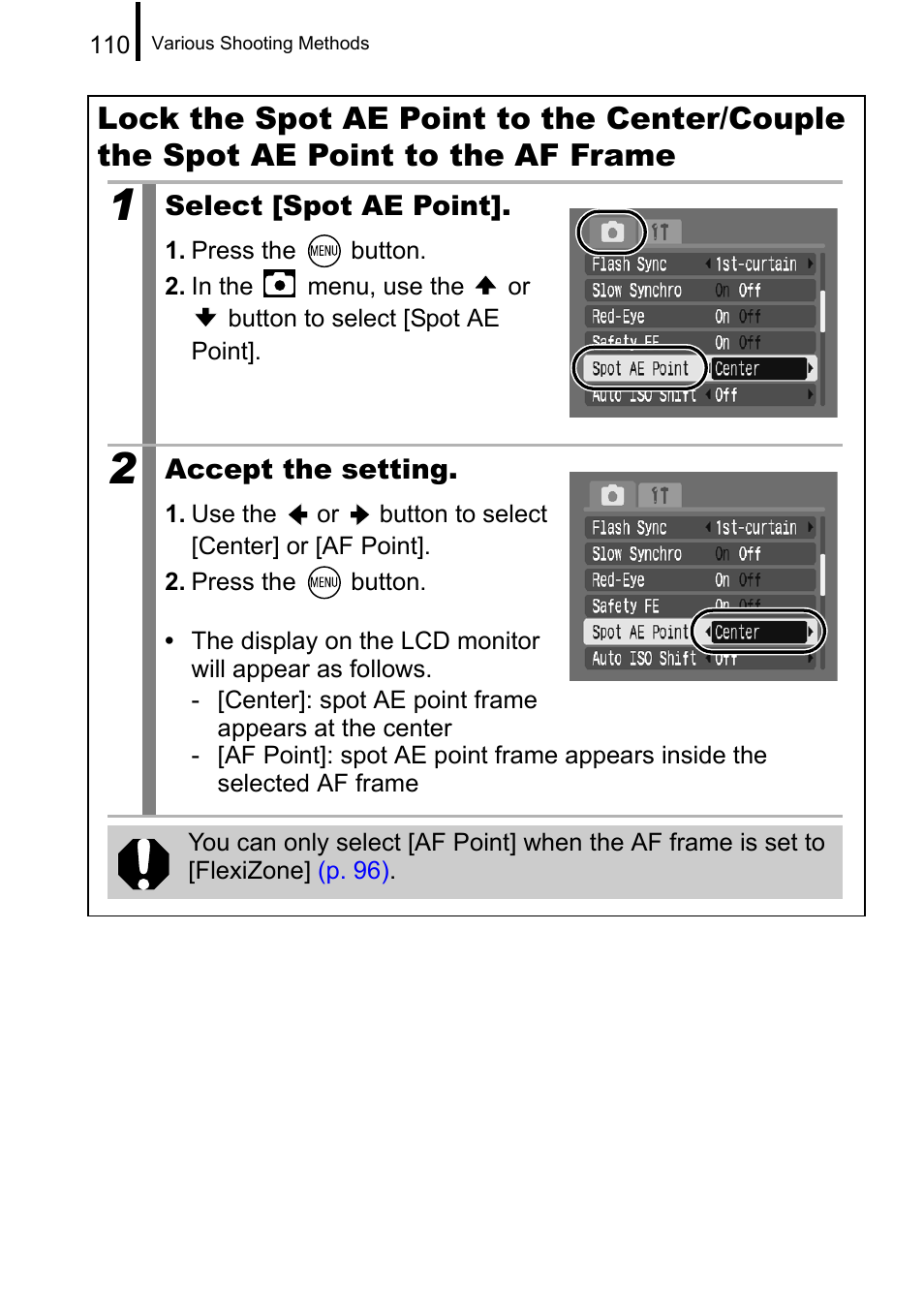 P. 110 | Canon A650 IS User Manual | Page 112 / 213