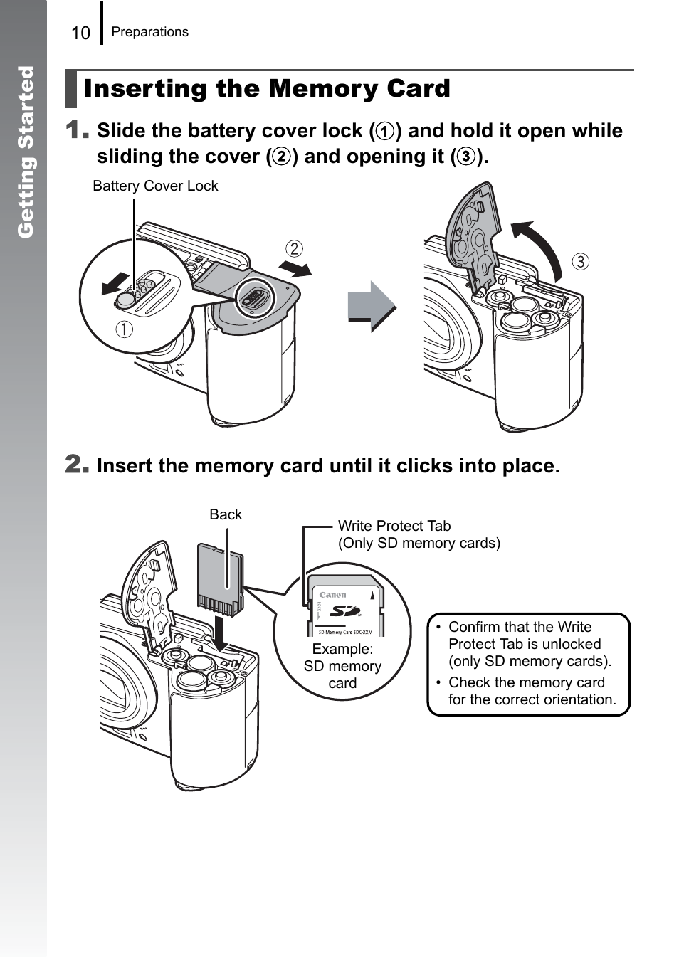 Getting star ted | Canon A650 IS User Manual | Page 12 / 213