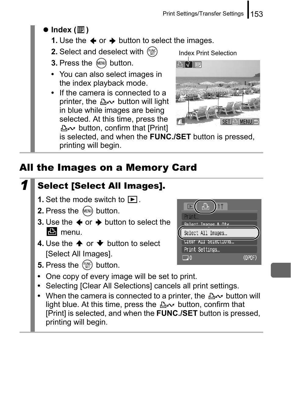 Select [select all images | Canon A650 IS User Manual | Page 155 / 213