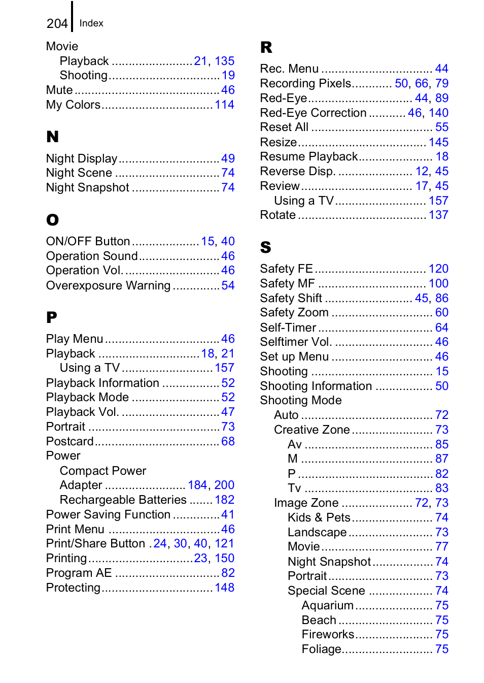 Canon A650 IS User Manual | Page 206 / 213