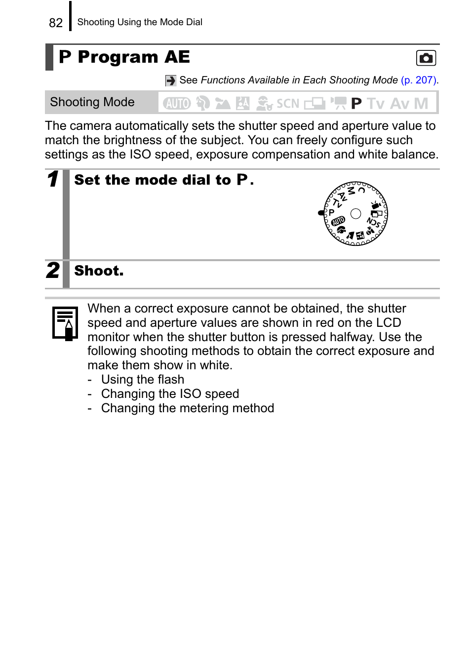 Program ae, Zone, Pp. 82 | Canon A650 IS User Manual | Page 84 / 213