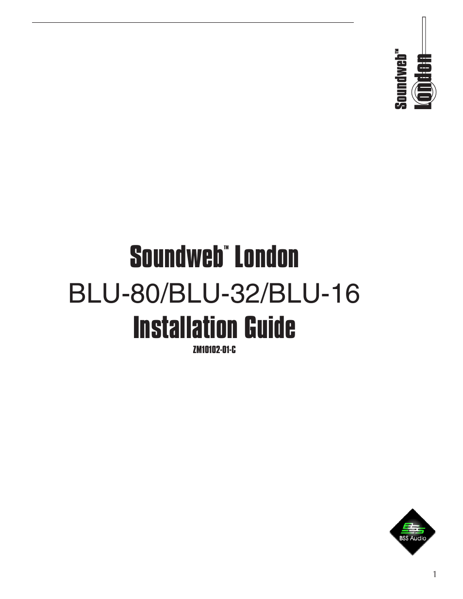BSS Audio BLU-16 Install Guide User Manual | 12 pages