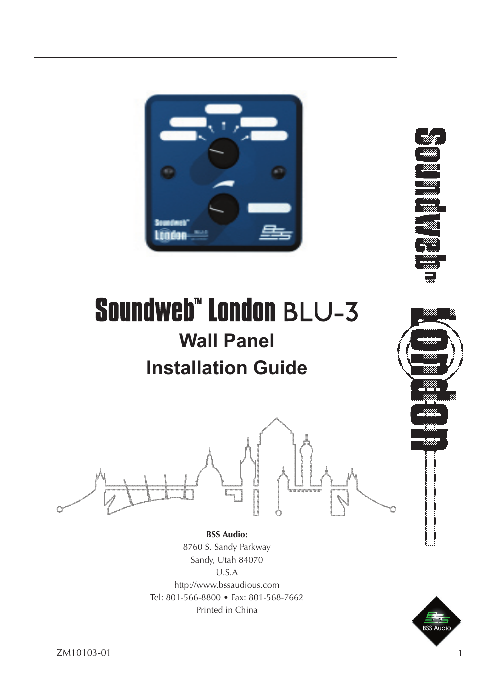 BSS Audio BLU-3 Install Guide User Manual | 2 pages