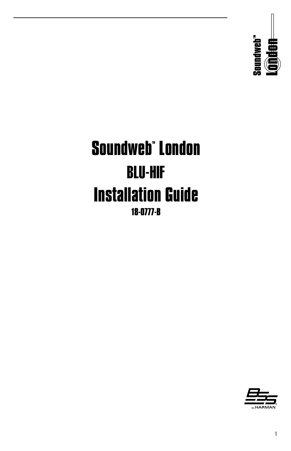 BSS Audio BLU-HIF Install Guide User Manual | 8 pages