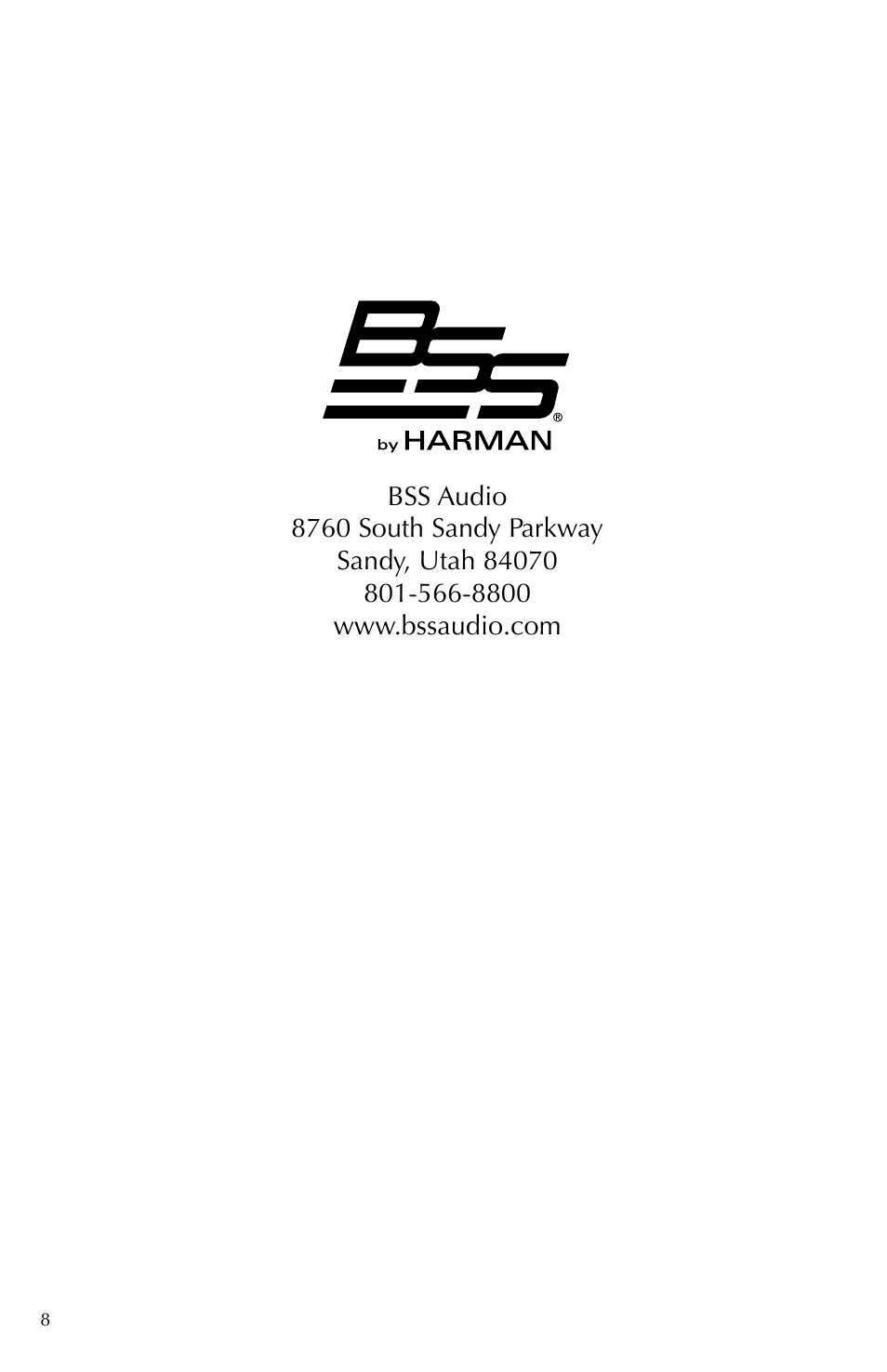 BSS Audio BLU-HIF Install Guide User Manual | Page 8 / 8