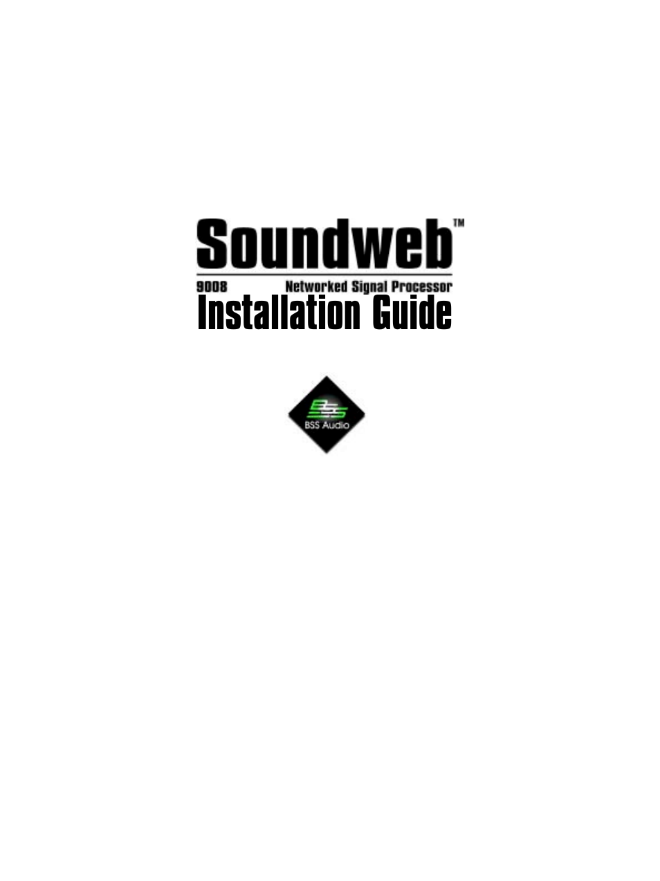 BSS Audio sw9008iis Install Guide User Manual | 8 pages