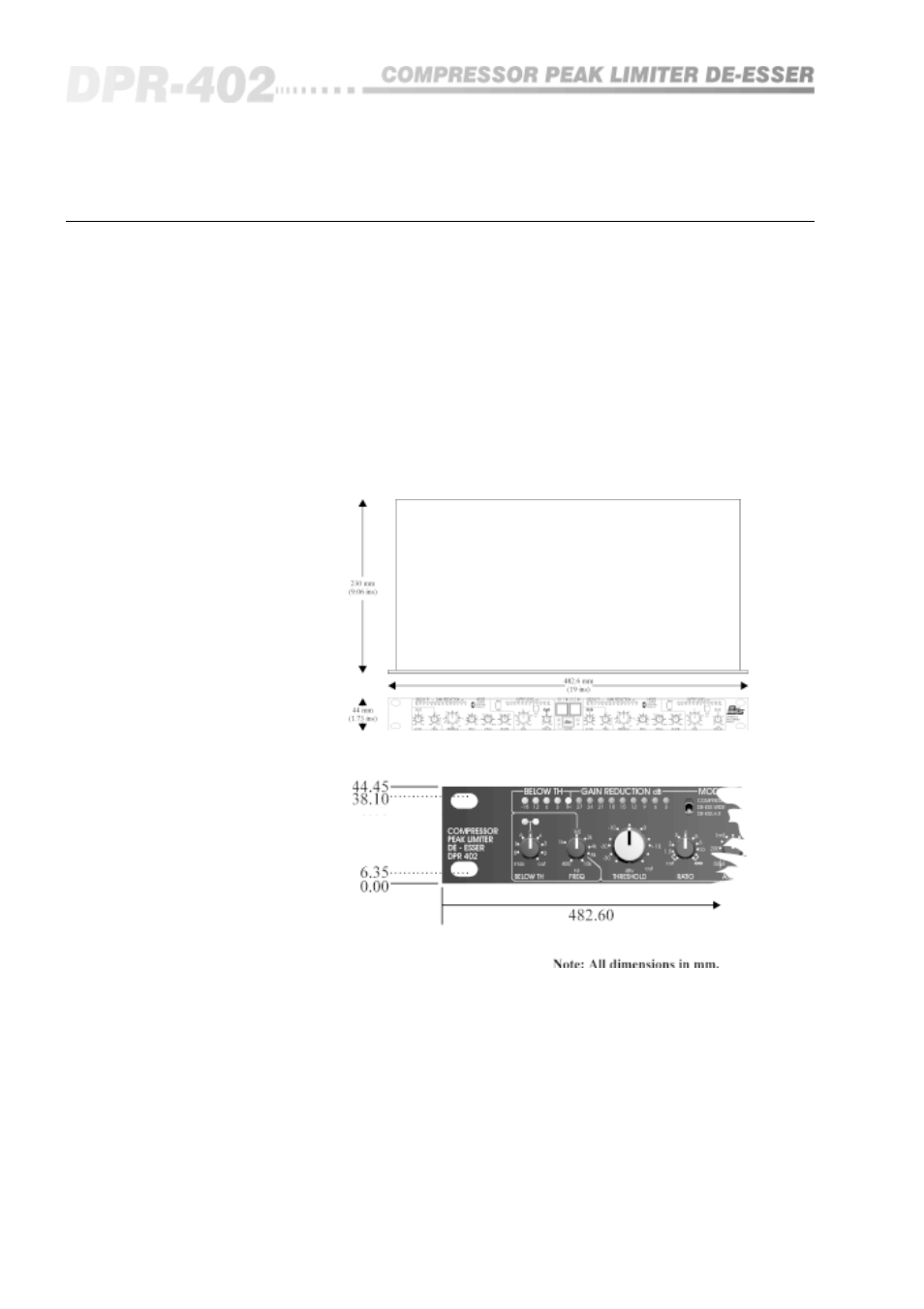 0 mechanical installation | BSS Audio DPR-402 Owner's Manual User Manual | Page 14 / 48