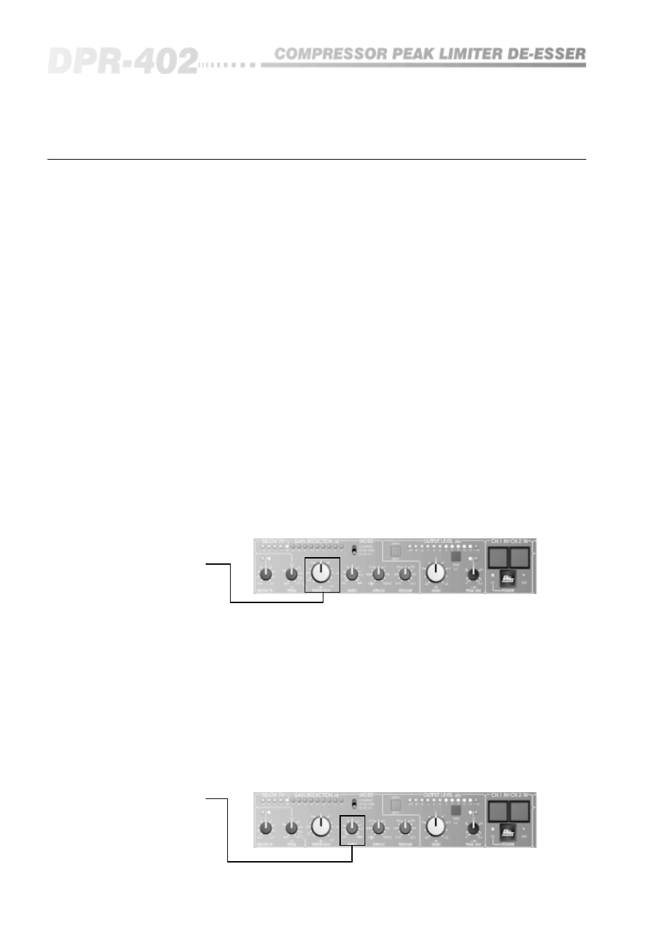 0 compression controls | BSS Audio DPR-402 Owner's Manual User Manual | Page 18 / 48