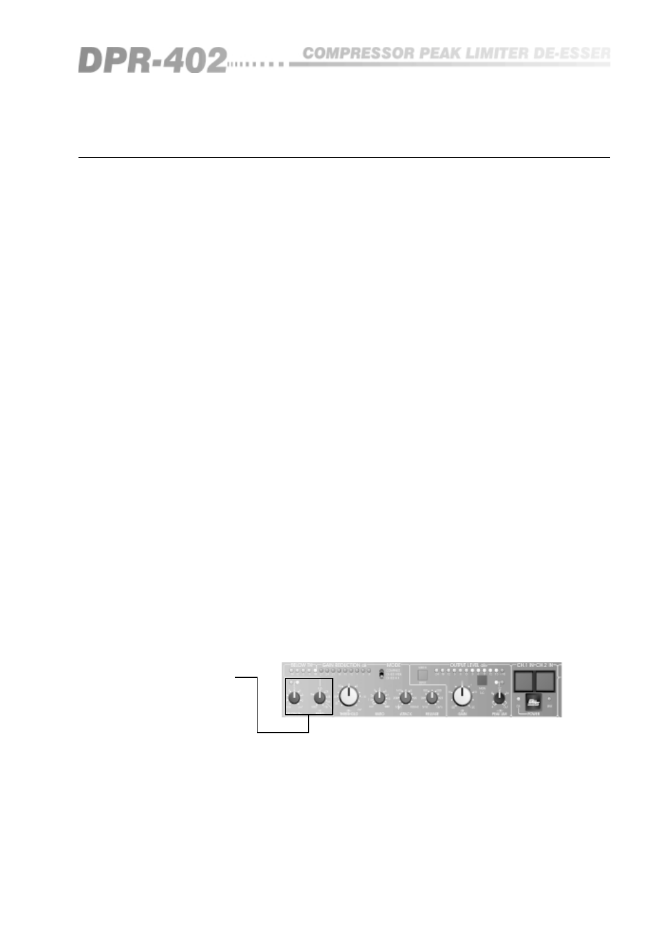 0 de-essing and peak limiting | BSS Audio DPR-402 Owner's Manual User Manual | Page 25 / 48