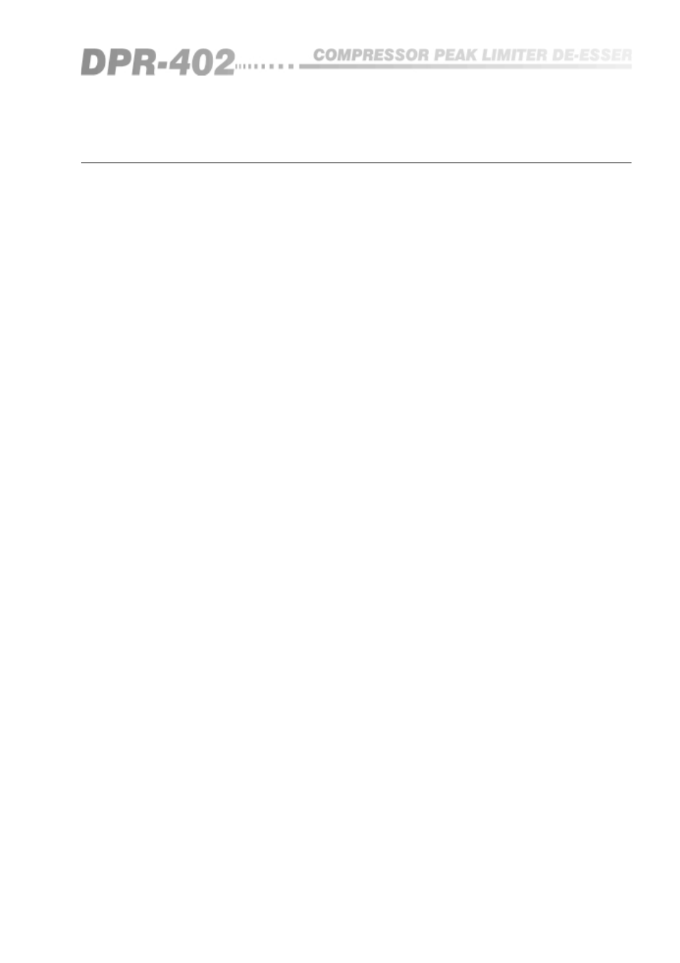 0 operation and applications, 1 compression, 2 de-essing | Operation/applications | BSS Audio DPR-402 Owner's Manual User Manual | Page 29 / 48