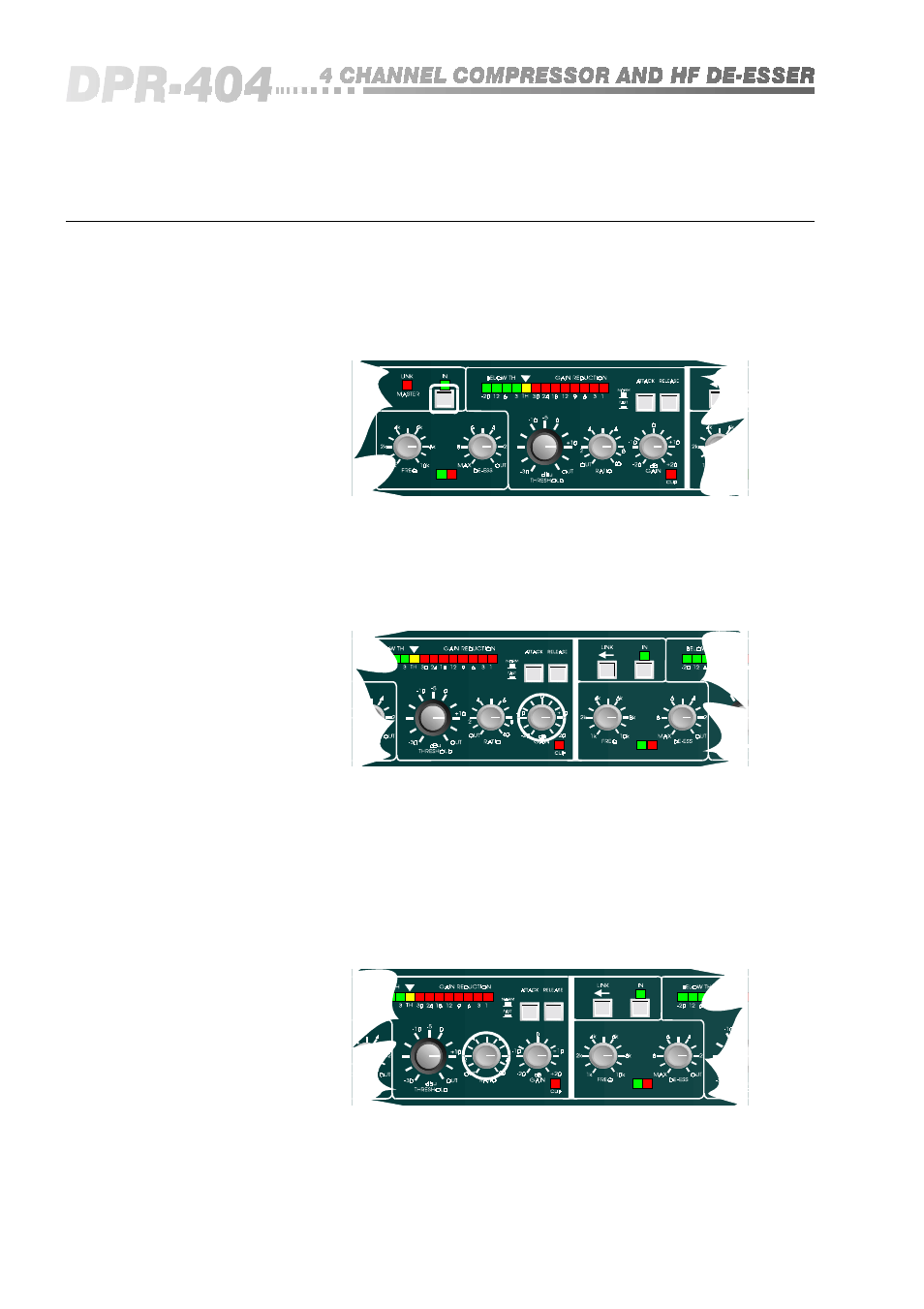 0 controls | BSS Audio DPR-404 Owner's Manual User Manual | Page 14 / 33