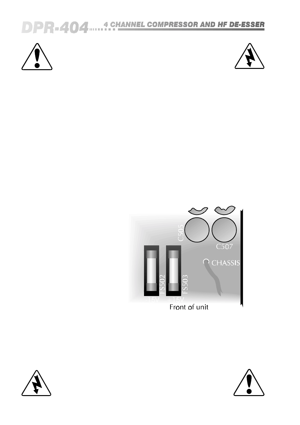 BSS Audio DPR-404 Owner's Manual User Manual | Page 28 / 33