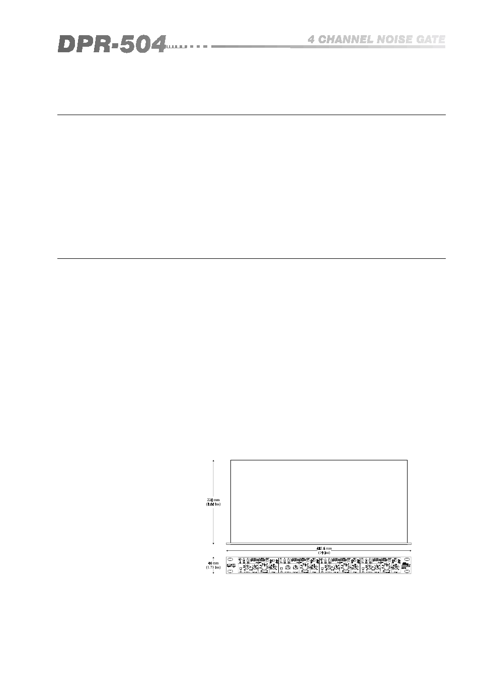 0 unpacking, 0 mechanical installation | BSS Audio DPR-504 Owner's Manual User Manual | Page 5 / 28