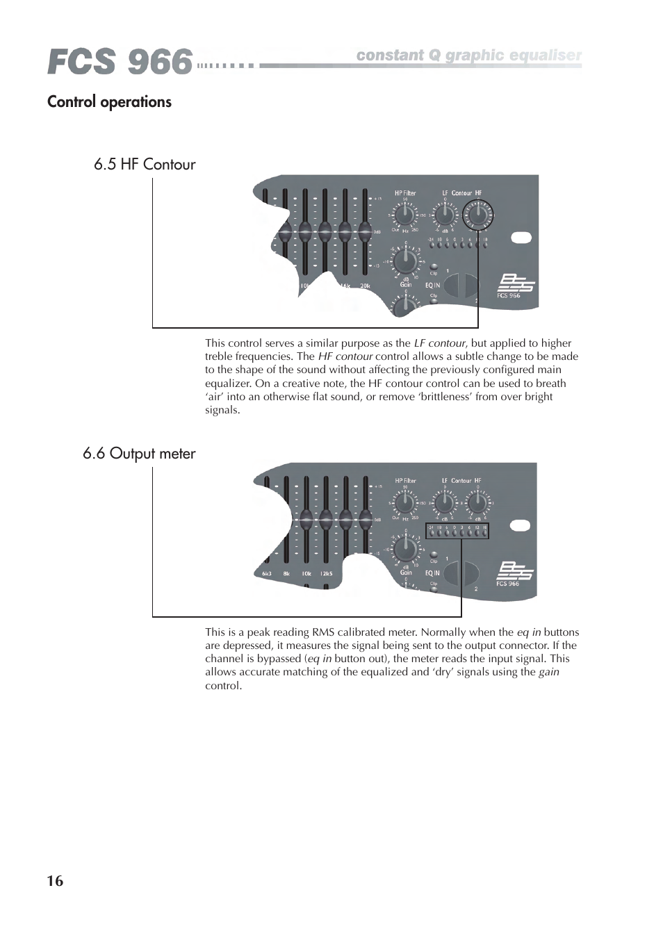 BSS Audio FCS-966 Owner's Manual User Manual | Page 16 / 32